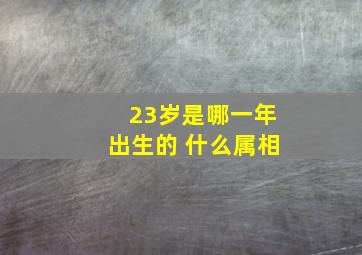 23岁是哪一年出生的 什么属相